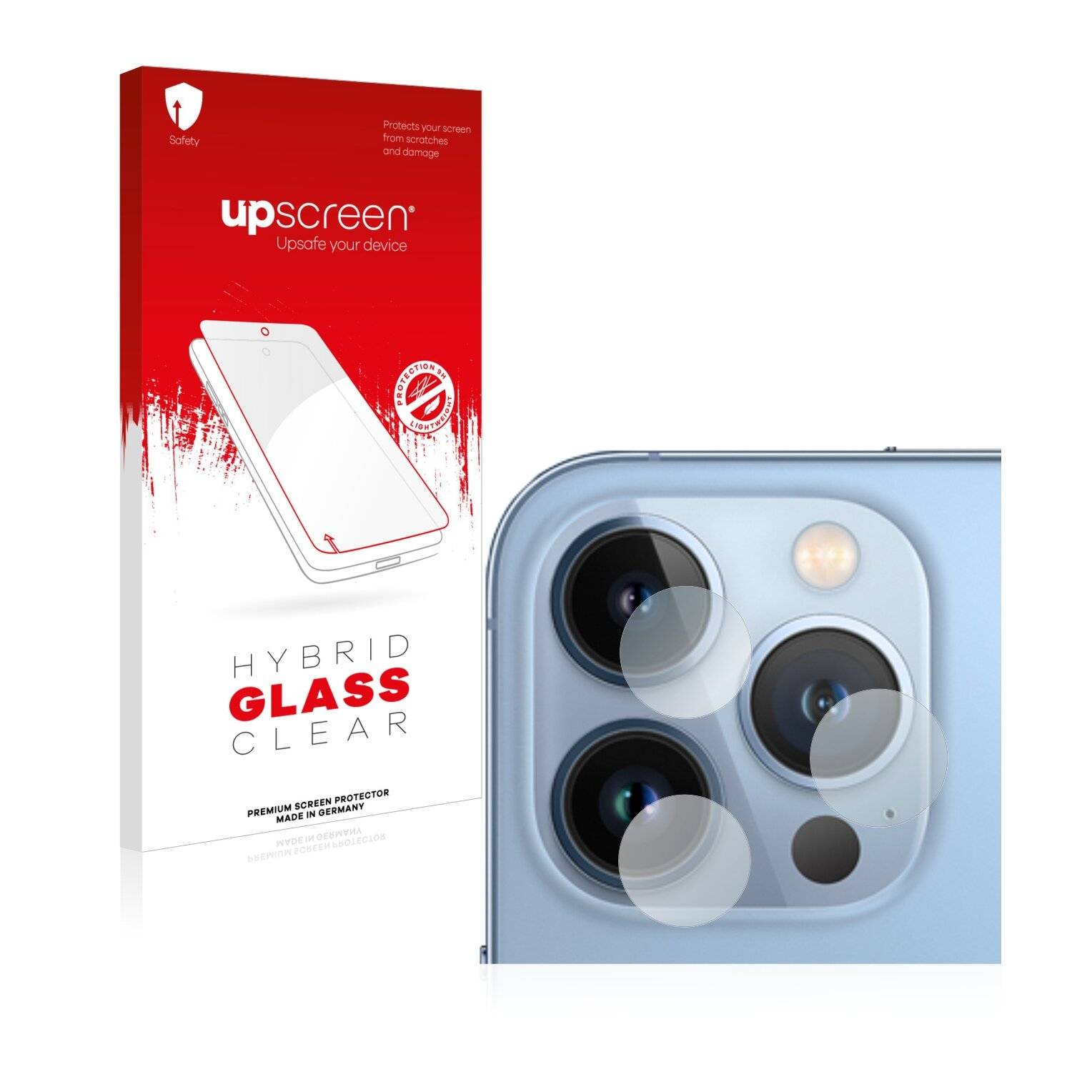upscreen Flexible Schutz Glas Folie für Apple iPhone 13 Pro Max (NUR Kameraschutz) Schutzglas 9H Hybridglas Klar