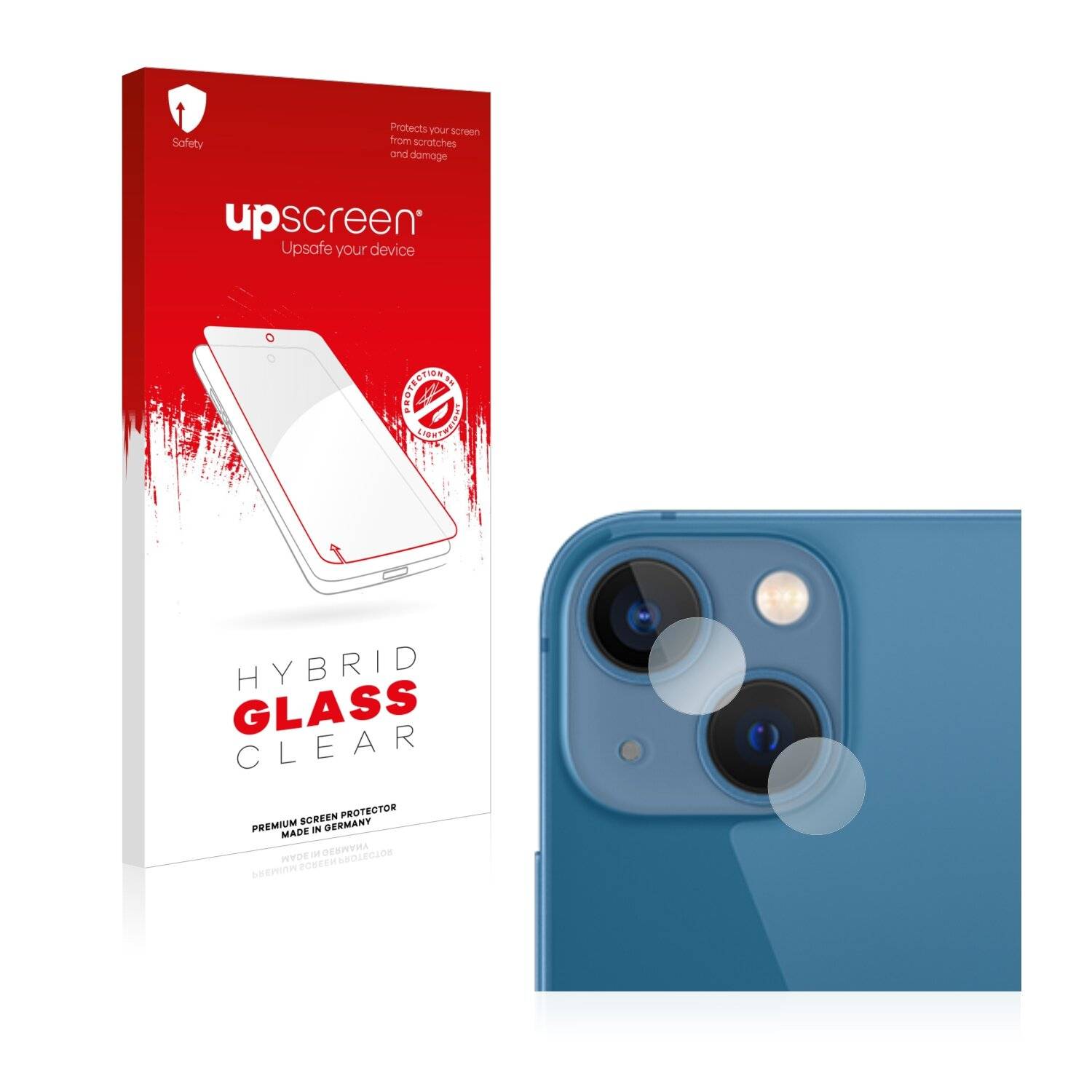 upscreen Flexible Schutz Glas Folie für Apple iPhone 13 mini (NUR Kameraschutz) Schutzglas 9H Hybridglas Klar