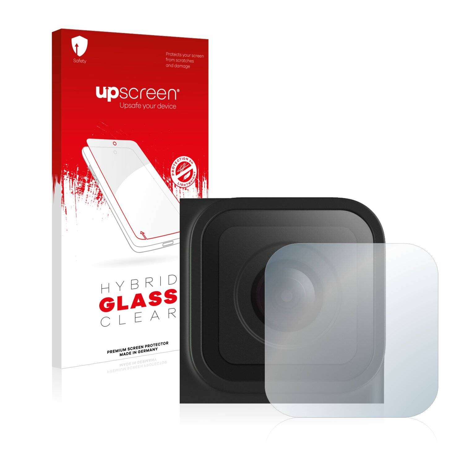 upscreen Hybrid Glass Clear Premium Schutzglas Folie für GoPro Hero10 Black Linse