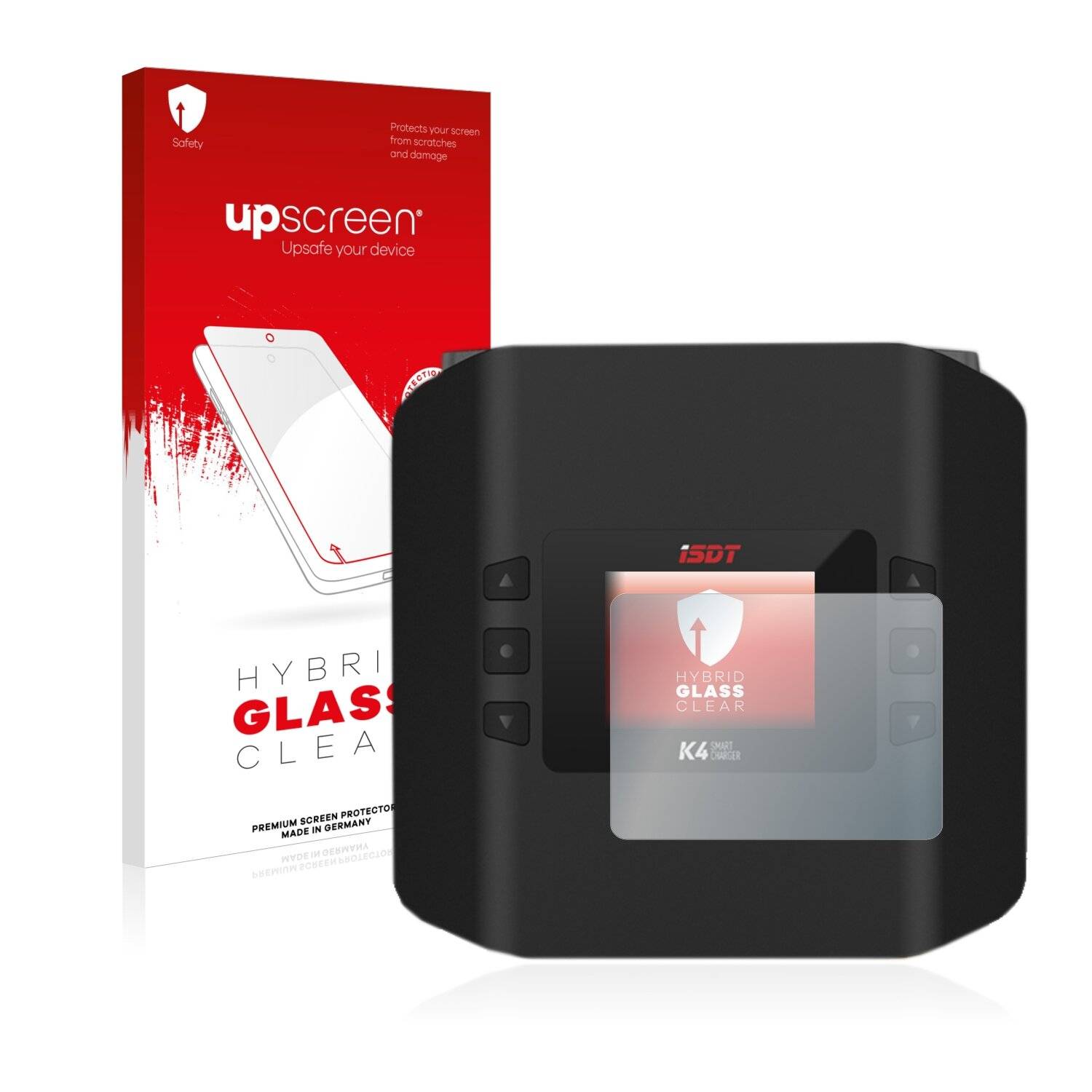 upscreen Hybrid Glass Clear Premium Schutzglas Folie für ISDT Smart Duo Charger