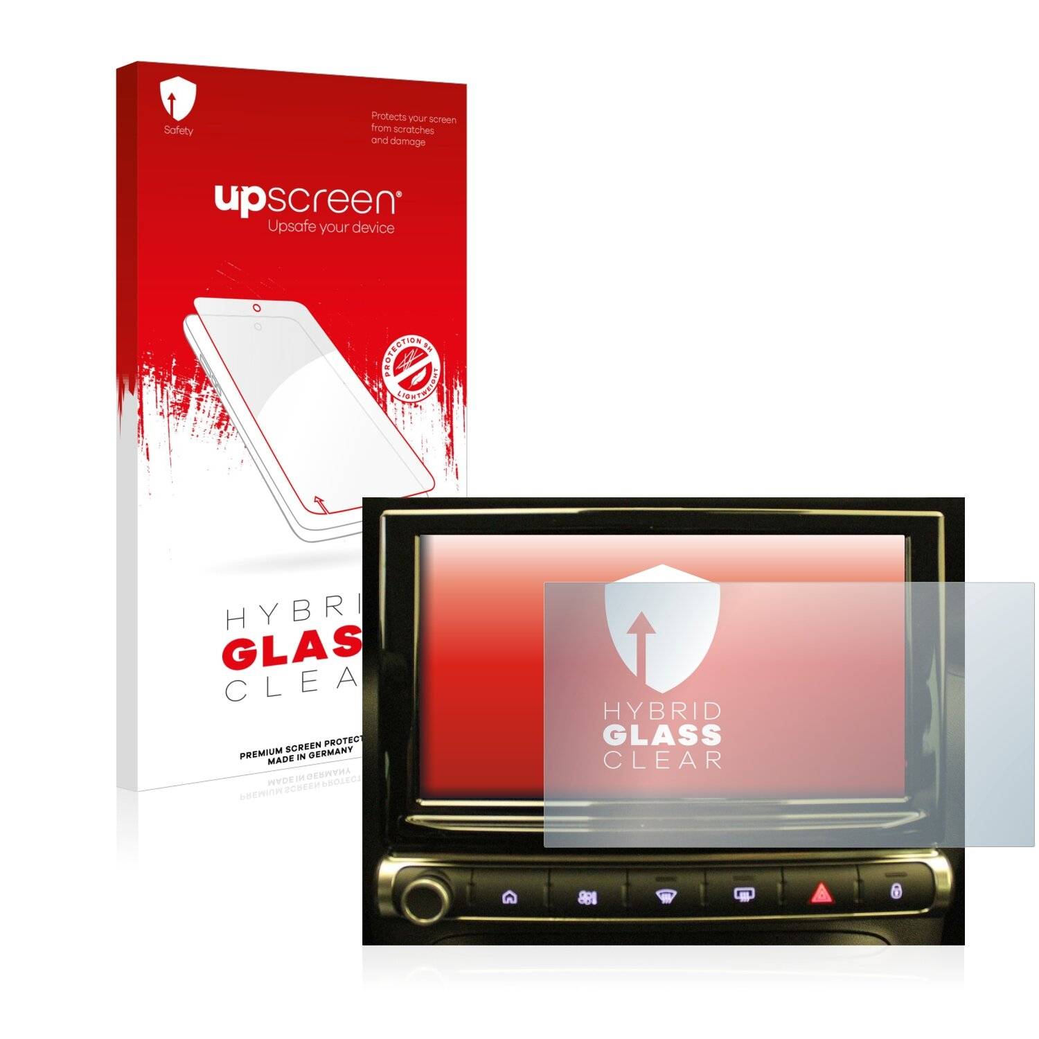 upscreen Flexible Schutz Glas Folie für Citroen C3 Aircross Infotainment System Schutzglas 9H Hybridglas Klar