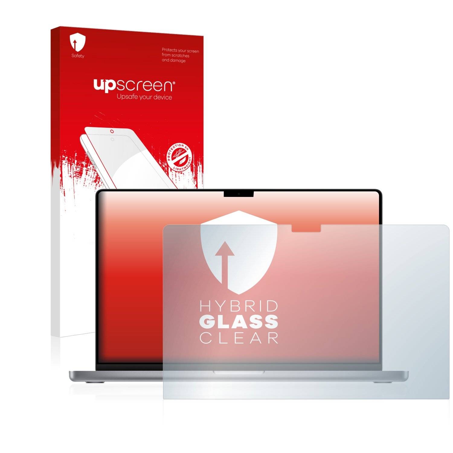 upscreen Hybrid Glass Clear Premium Schutzglas Folie für Apple MacBook Pro 16