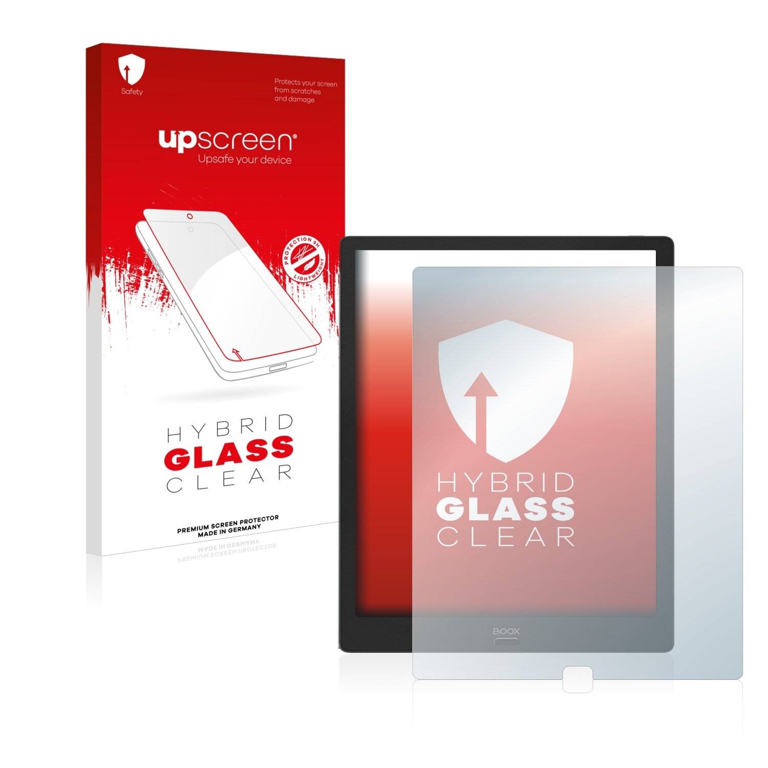 upscreen Hybrid Glass Clear Premium Schutzglas Folie für Onyx Boox Max Lumi