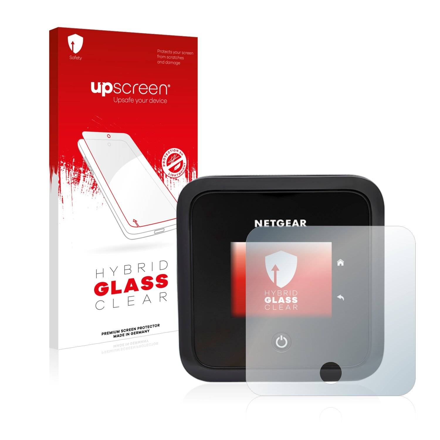 upscreen Hybrid Glass Clear Premium Schutzglas Folie für Netgear Nighthawk