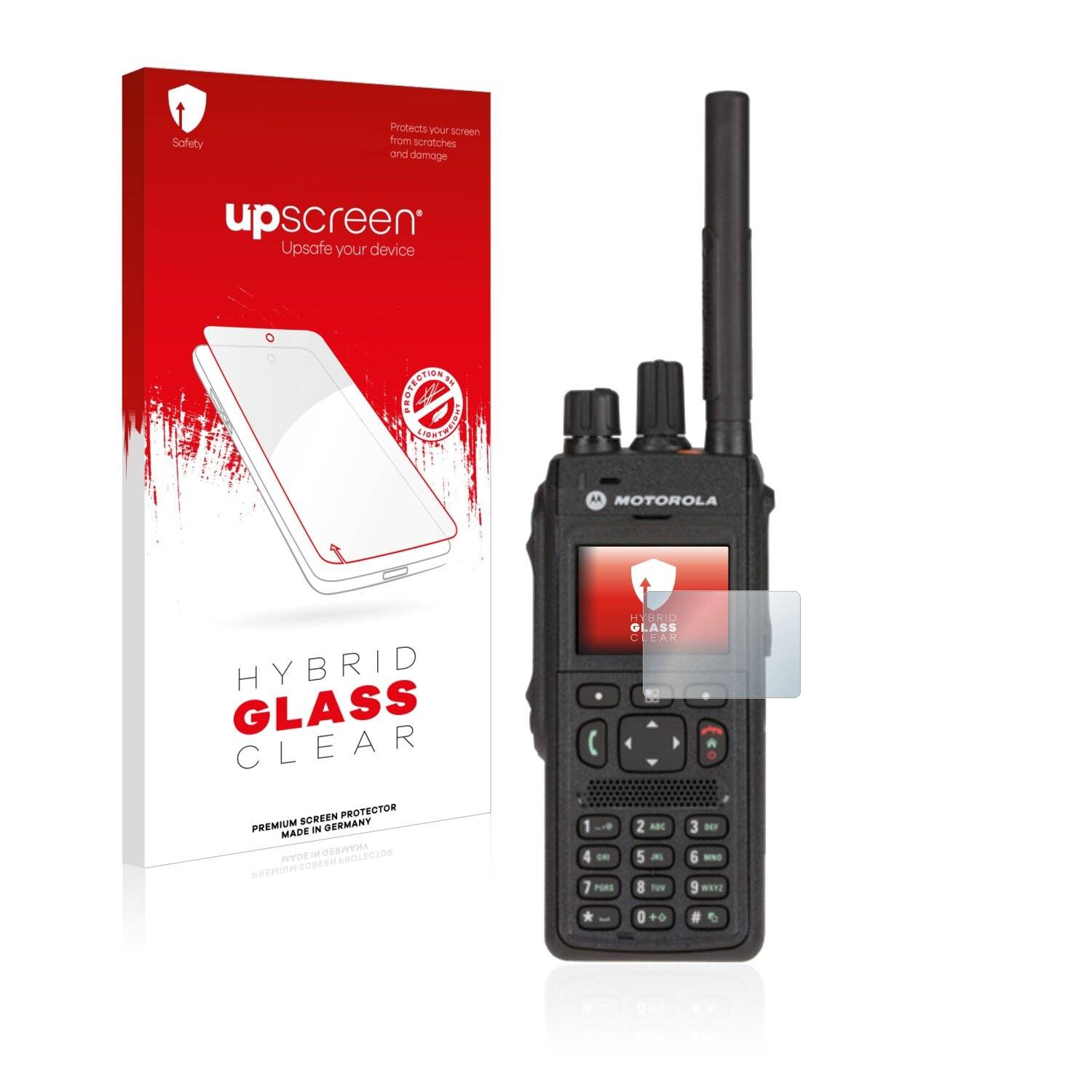 upscreen Hybrid Glas Schutz-Folie für Motorola MTP3550