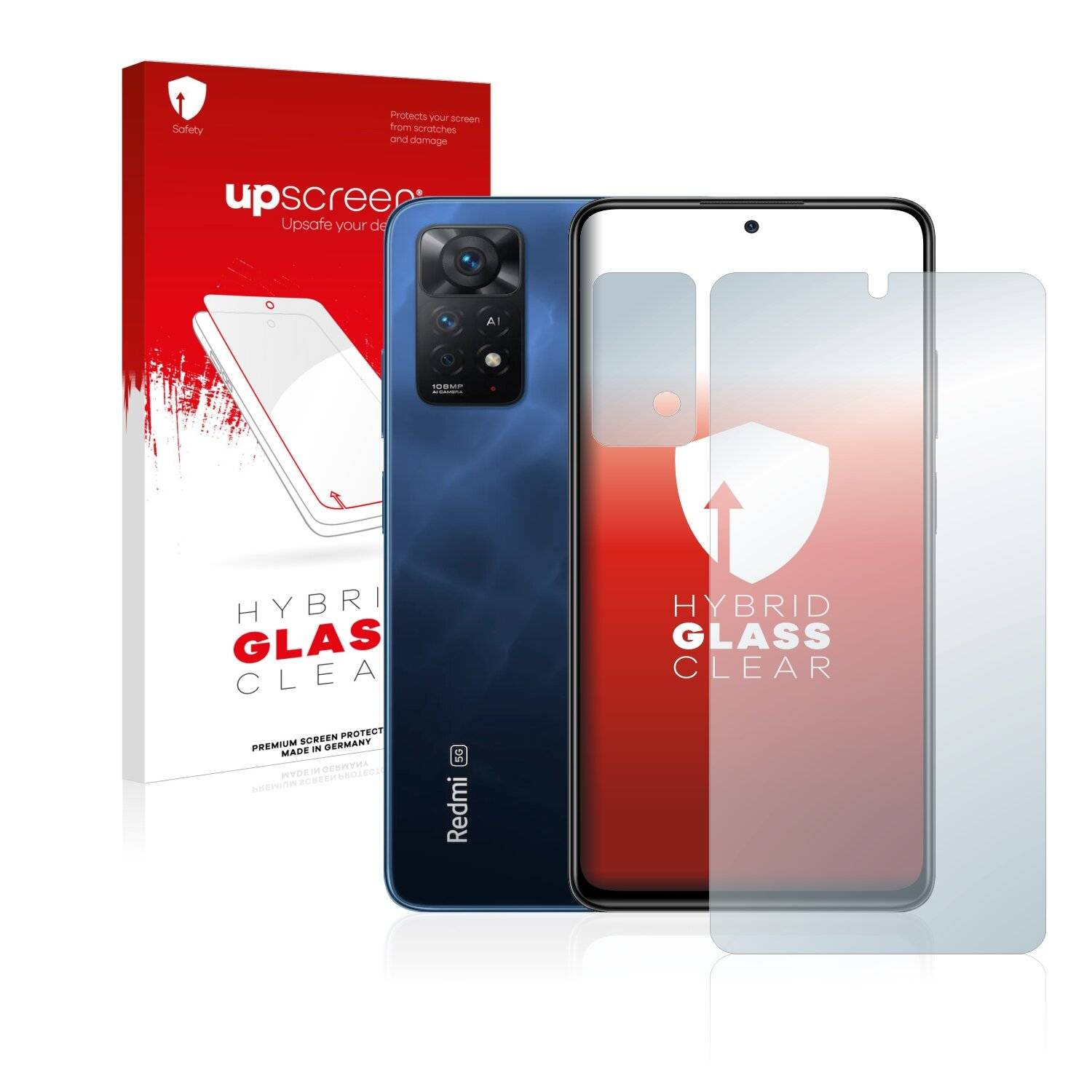 upscreen Flexible Schutz Glas Folie für Xiaomi Redmi Note 11 Pro 5G (Display+Kamera) Schutzglas 9H Hybridglas Klar