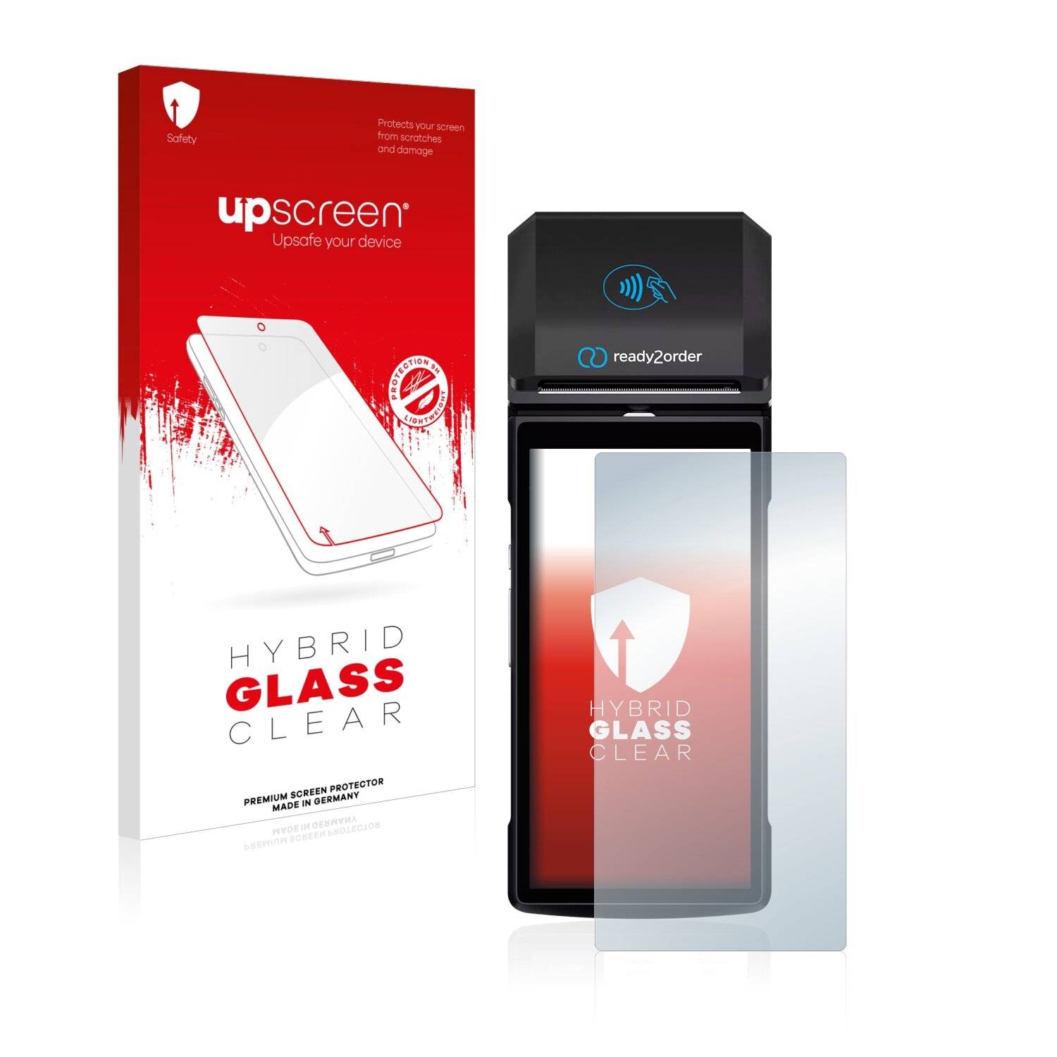 upscreen Hybrid Glas Schutz-Folie für Ready2order ReadyGo