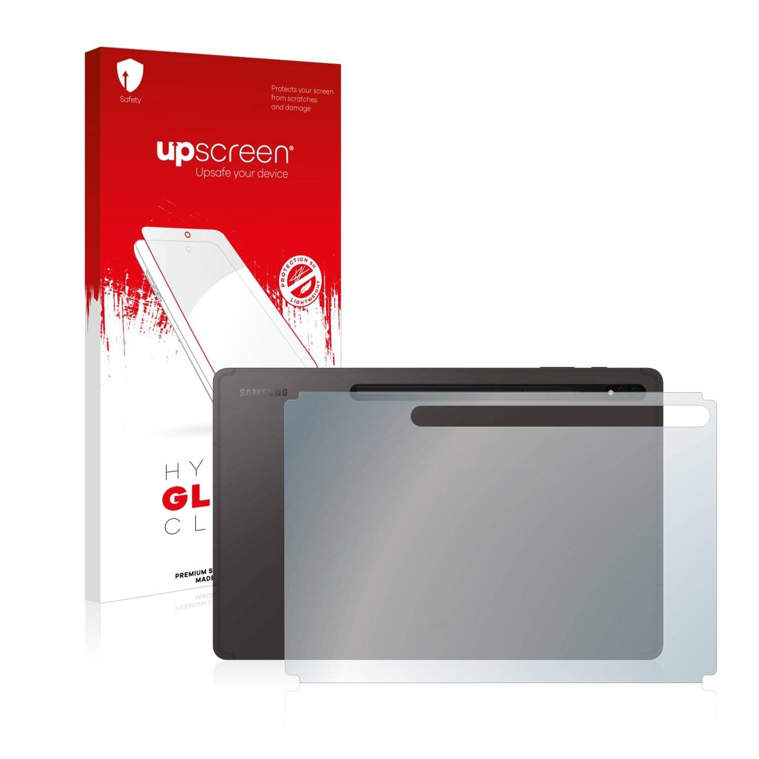 upscreen Hybrid Glass Clear Premium Schutzglas Folie für Samsung Galaxy Tab S8 Plus WiFi