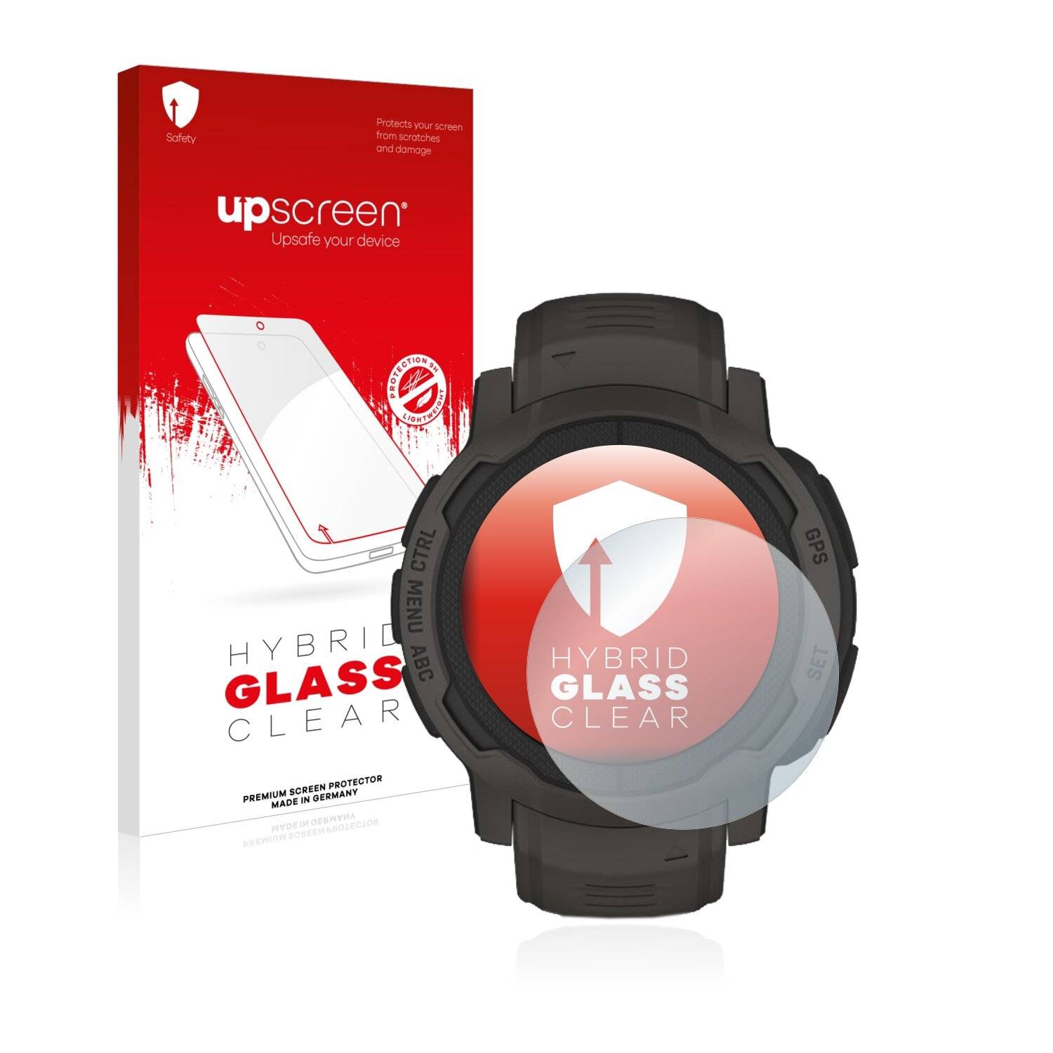 upscreen Flexible Schutz Glas Folie für Garmin Instinct 2 / 2 Solar Schutzglas 9H Hybridglas Klar