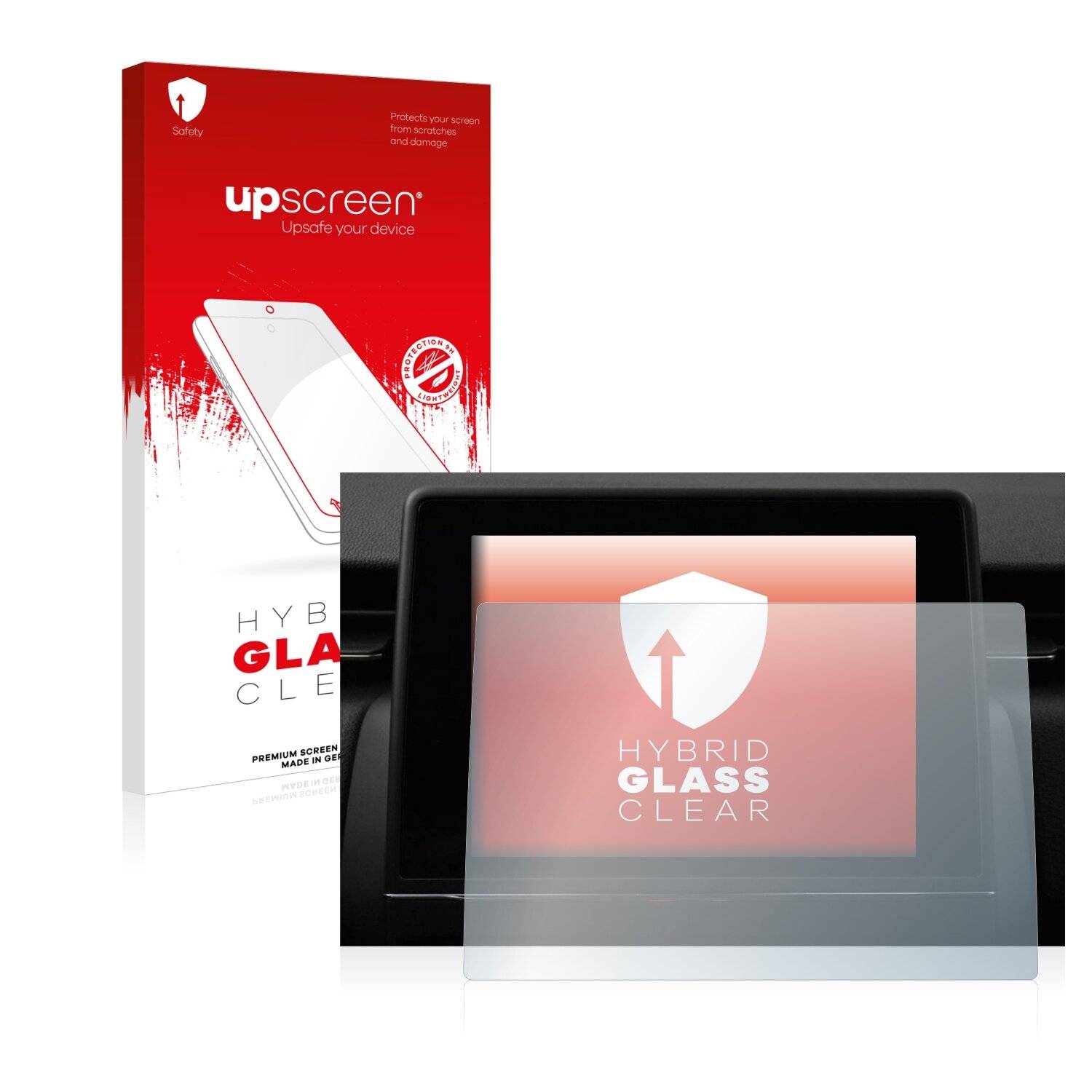 upscreen Flexible Schutz Glas Folie für Renault Captur Easy Link 7" Schutzglas 9H Hybridglas Klar