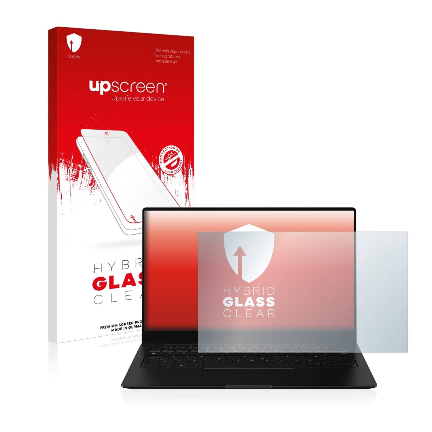 upscreen Hybrid Glass Clear Premium Schutzglas Folie für Samsung Galaxy Book2 Pro