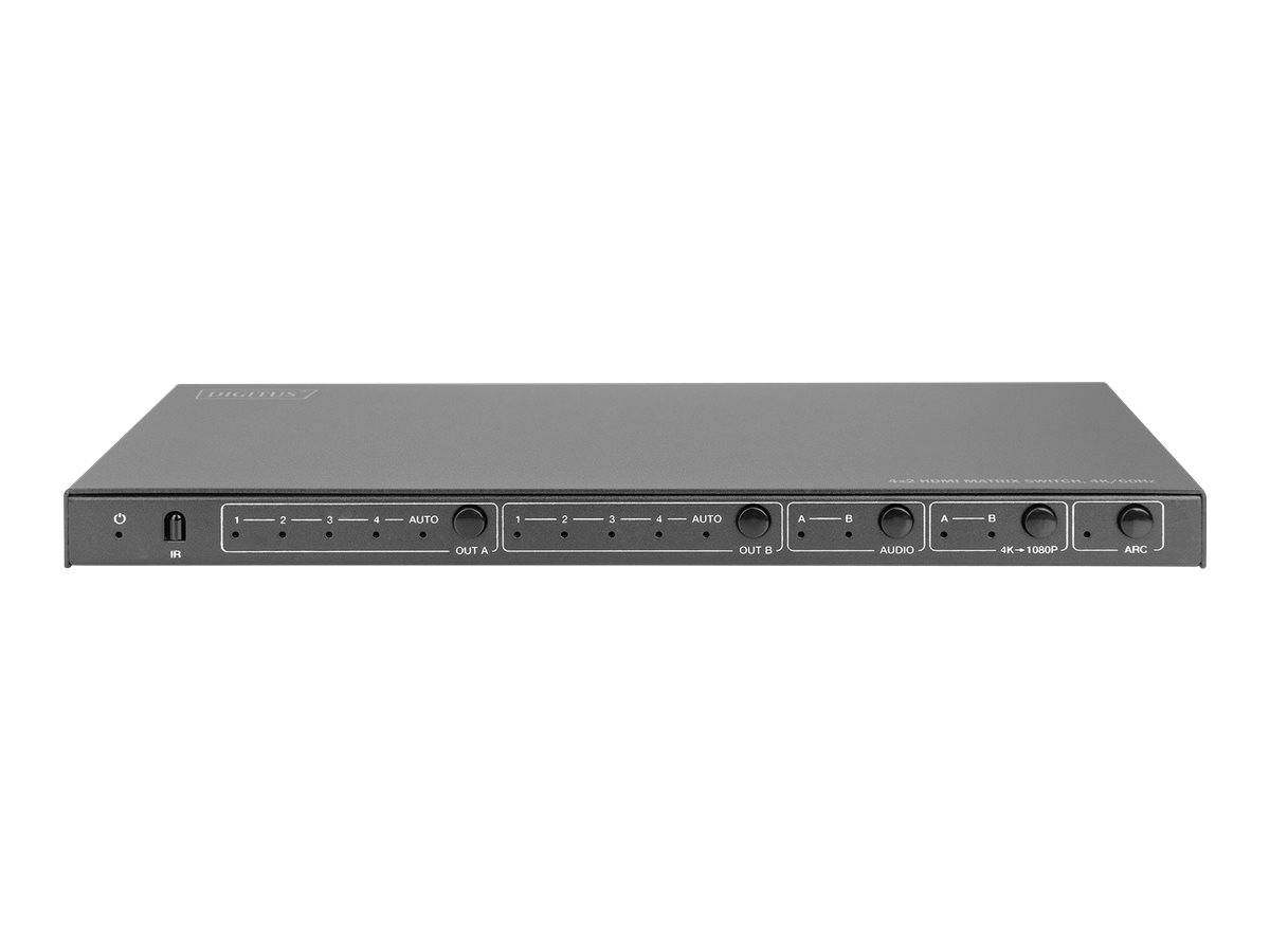 Digitus DS-55509 HDMI Adapter [4x HDMI-Buchse - 2x HDMI-Buchse] Schwarz 4K UHD