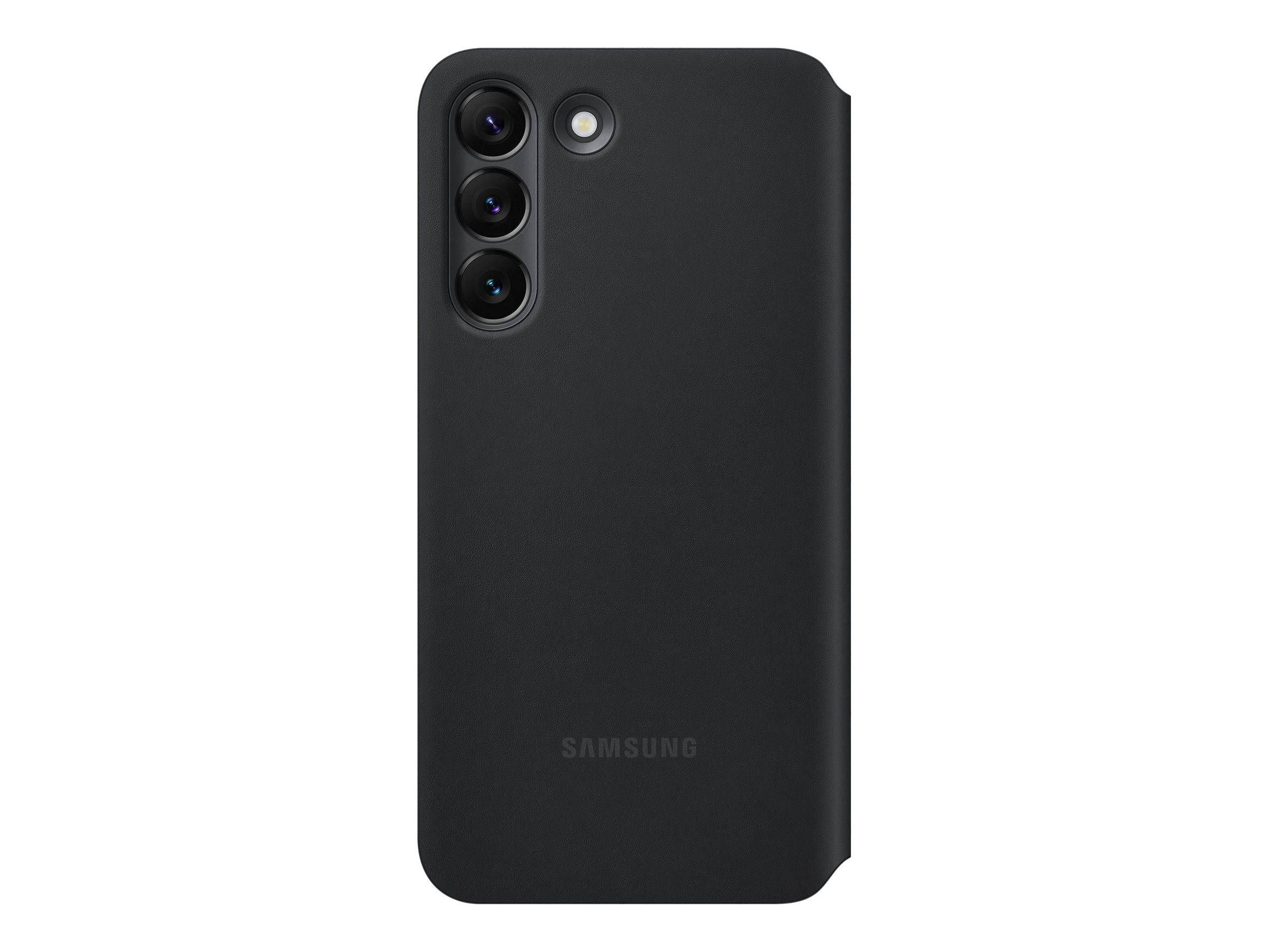 Samsung Clear View Cover für Galaxy S22 Black Schwarz