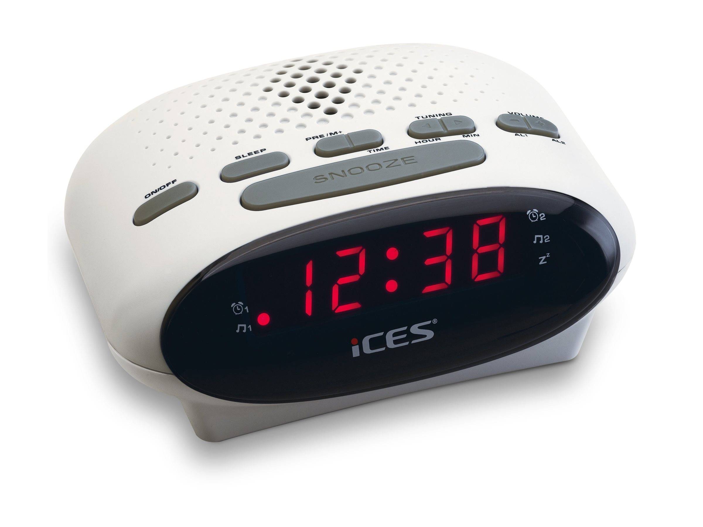 LENCO - ICES ICR-210 - Radiouhr - weiß