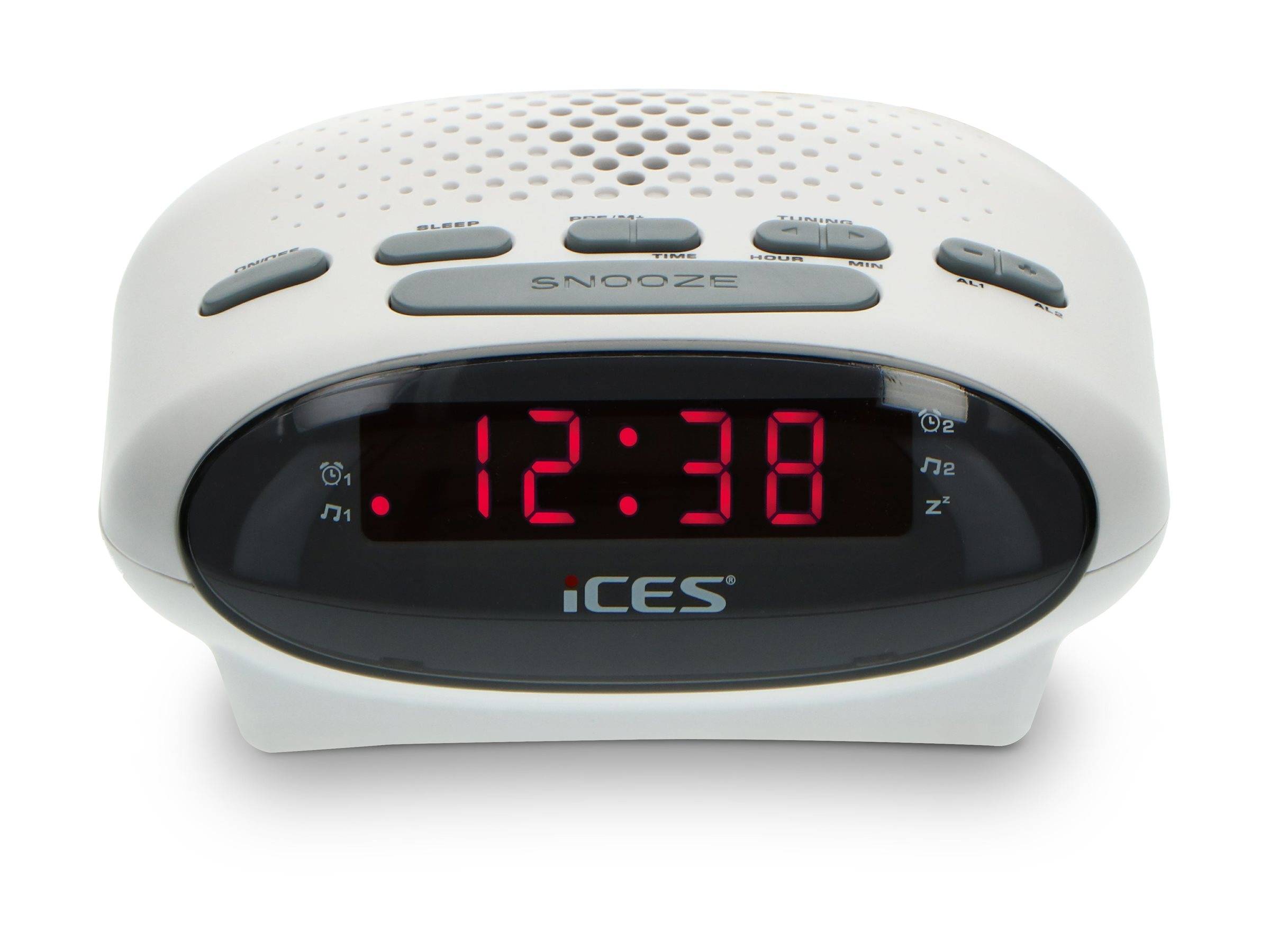 LENCO - ICES ICR-210 - Radiouhr - weiß