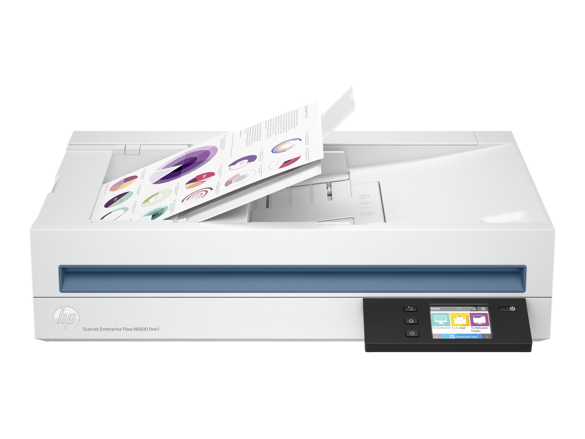 HP ScanJet Flow Enterprise N6600 fnw1 Dokumentenscanner 216 x 5362 mm 600 x 600 dpi 50 Seiten/min USB 3.0, Gigabit-LAN (1 Gbit/s), WLAN