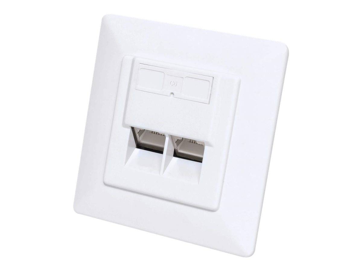 Intellinet 2-Port Cat6a 10G RJ45-Unterputzdose STP weiß
