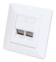 Intellinet 2-Port Cat6a 10G RJ45-Unterputzdose STP weiß