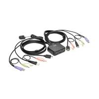 Tripp Lite B032-HUA2 USB/HD-Kabel KVM-Switch mit 2 Anschlüssen, Audio/Video, Kabel und Freigabe von USB-Peripheriegeräte