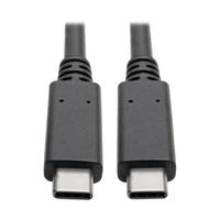 Tripp Lite U420-003-G2-5A USB-C-Kabel (Stecker/Stecker) – USB 3.2 Gen 2 (10 Gbit/s), 5 A (100 W) Nennstrom, Thunderbolt