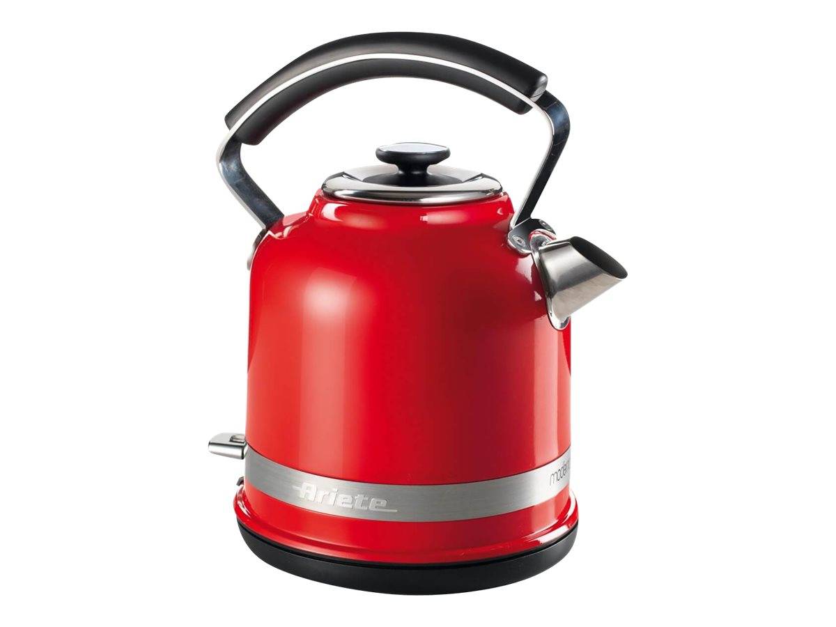 Ariete Moderna 2854/00, 1,7 l, 2000 W, Schwarz, Rot, Edelstahl, Wasserstandsanzeige, Überhitzungsschutz