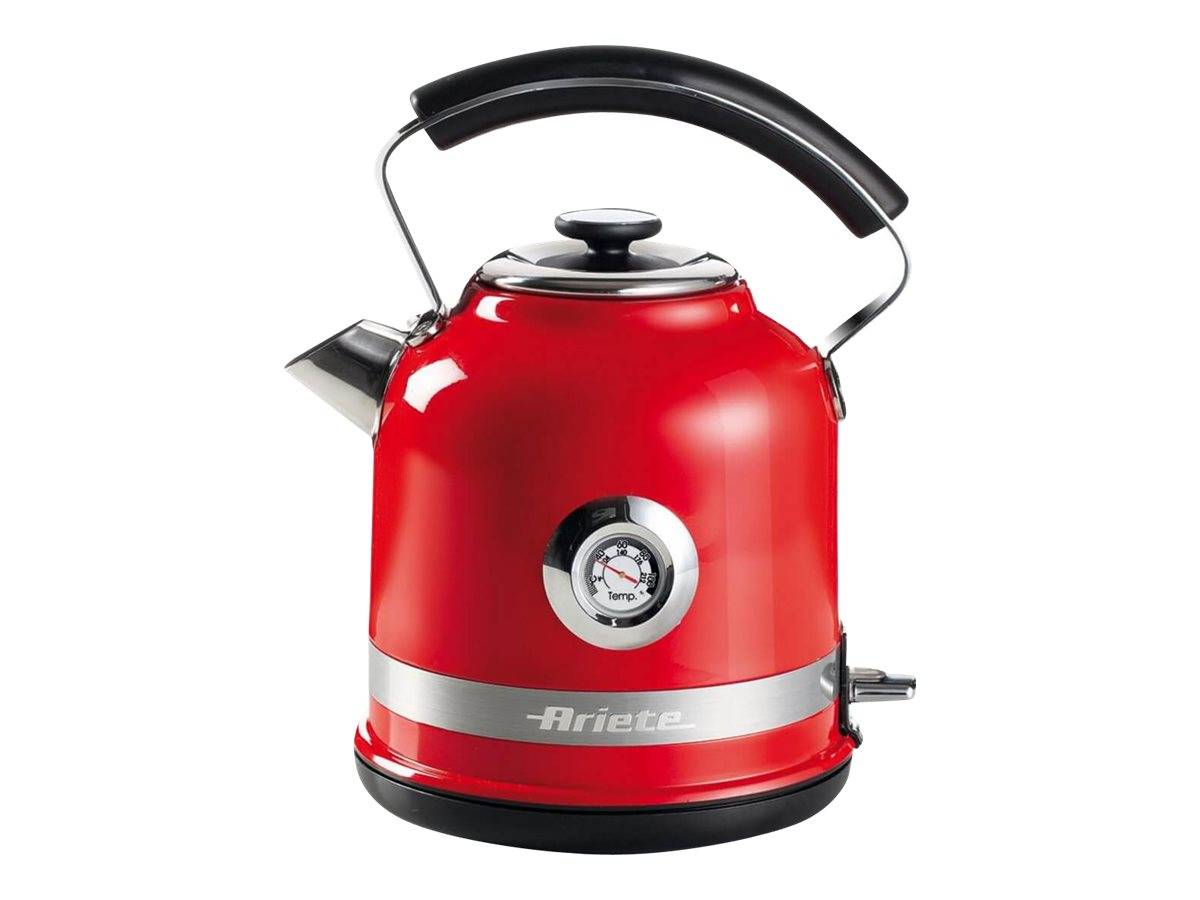 Ariete Moderna 2854/00, 1,7 l, 2000 W, Schwarz, Rot, Edelstahl, Wasserstandsanzeige, Überhitzungsschutz