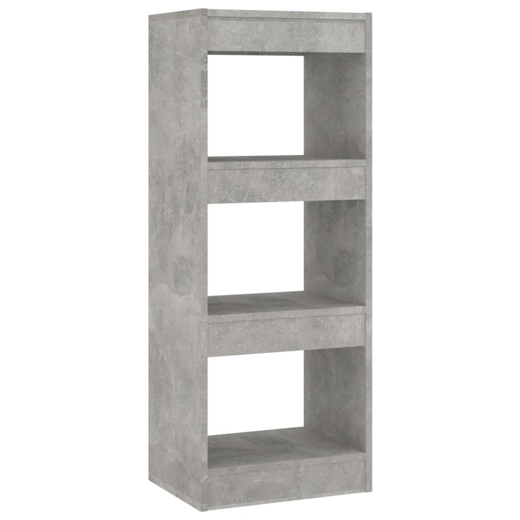 vidaXL Bücherregal/Raumteiler Betongrau 40x30x103 cm Holzwerkstoff