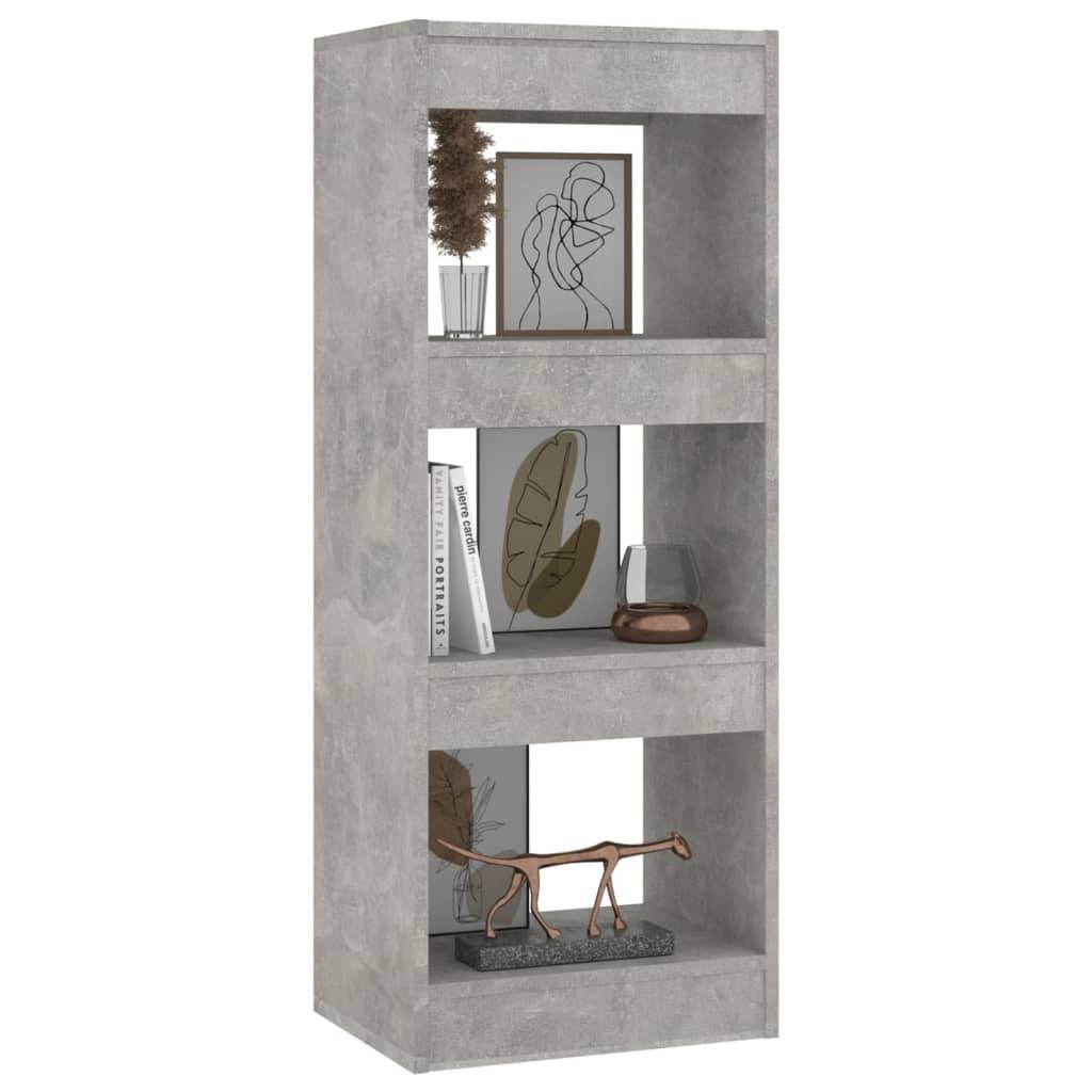 vidaXL Bücherregal/Raumteiler Betongrau 40x30x103 cm Holzwerkstoff