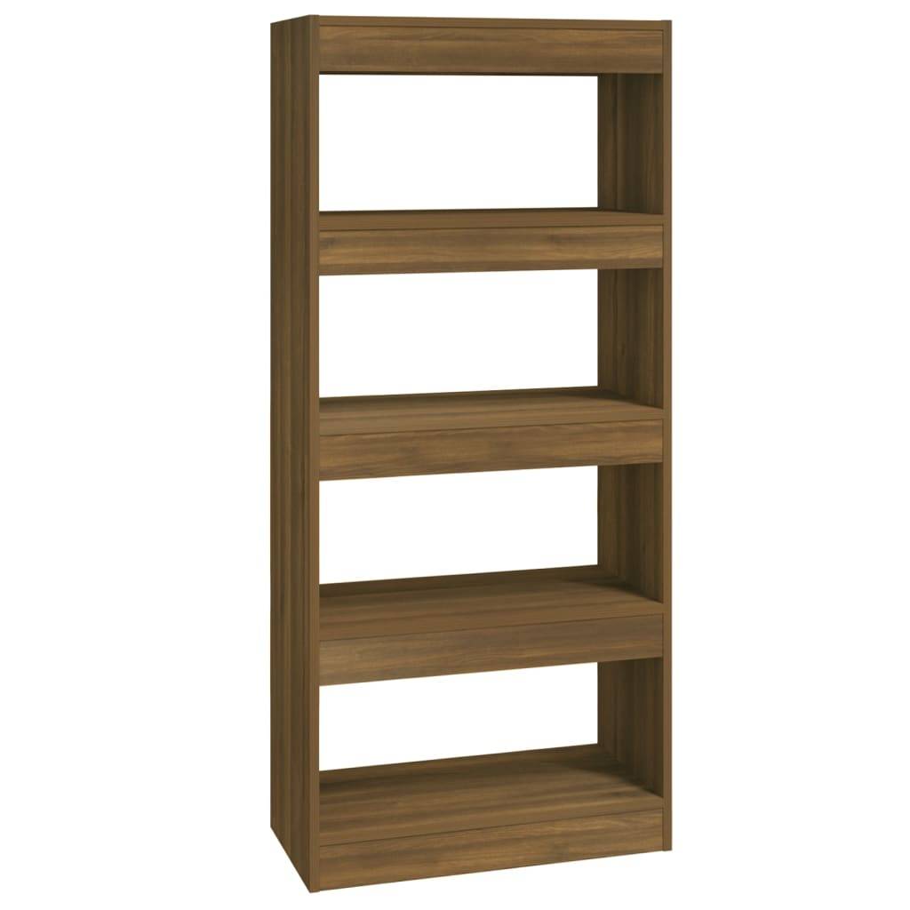 vidaXL Bücherregal/Raumteiler Braun Eichen-Optik 60x30x135 cm