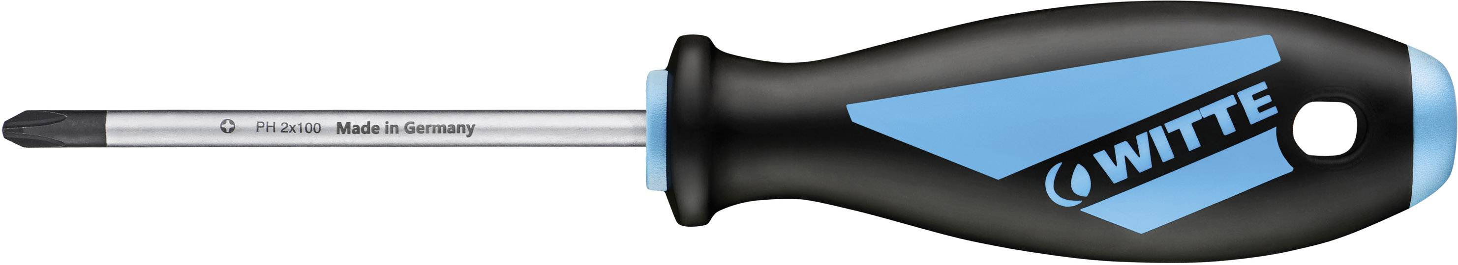 Witte Werkzeug 53037 Werkstatt Kreuzschlitz-Schraubendreher PH 2 Klingenlänge: 300 mm