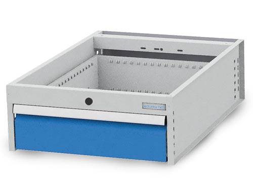 Hängeschubladenblock Tiefe 736, R 18-24, 1 x Schublade Maße in mm (BxTxH): 541 x 736 x 208Artikelbeschreibung: Hängeschubladenblock T736BLH150 mmRa