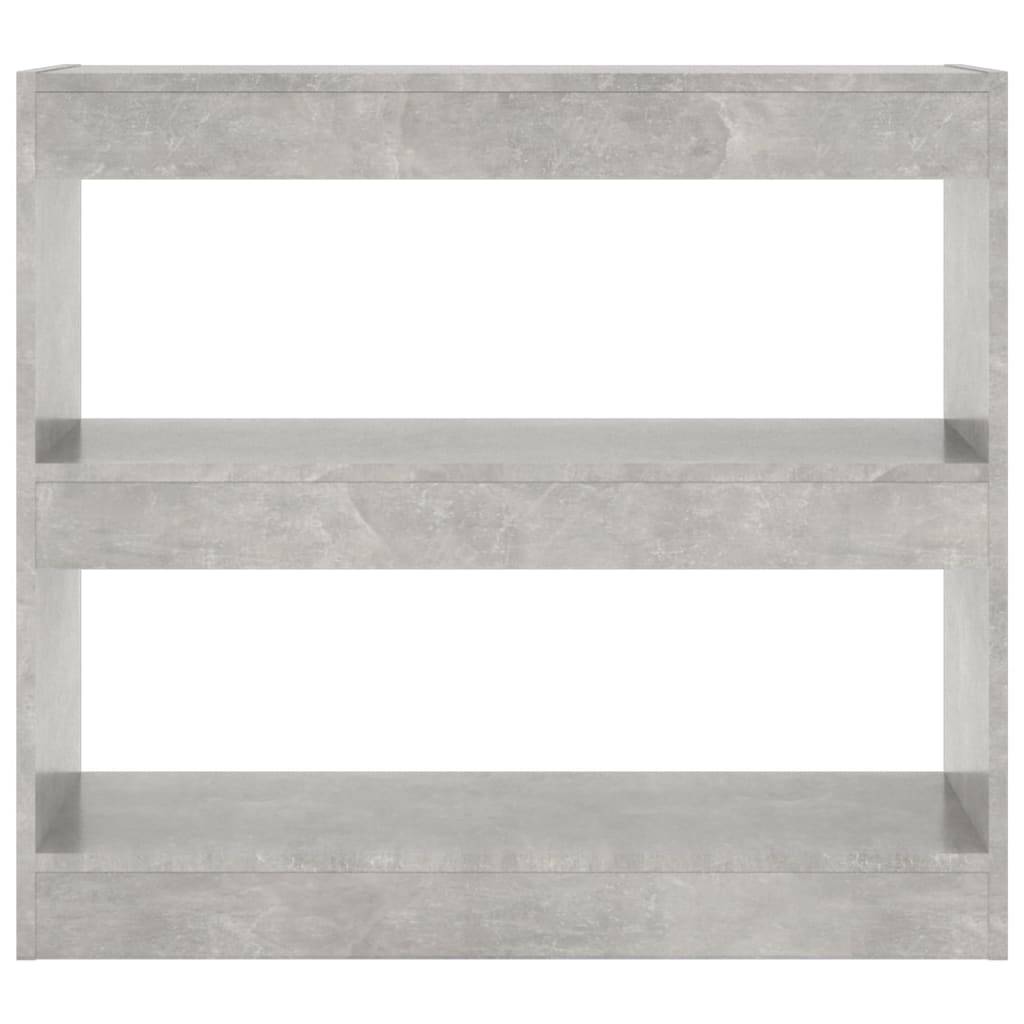 vidaXL Bücherregal/Raumteiler Betongrau 80x30x72 cm