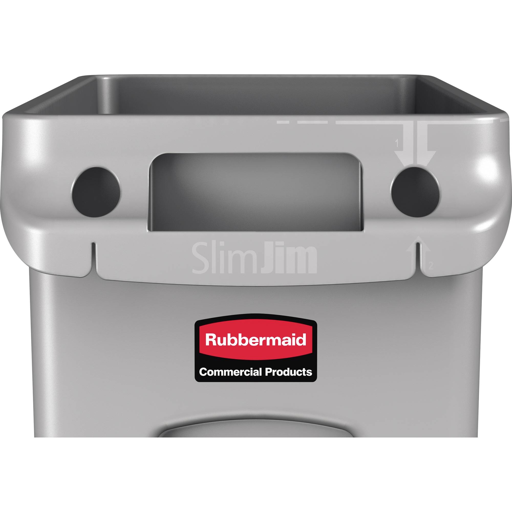 Rubbermaid Slim Jim® 0086876227895 Wertstoffbehälter 60 l Kunststoff (L x B x H) 55.88 cm x 279 mm x 635 mm Grau 1 St.
