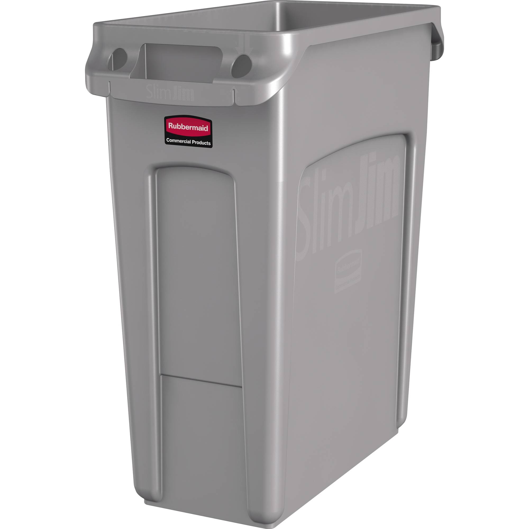 Rubbermaid Slim Jim® 0086876227895 Wertstoffbehälter 60 l Kunststoff (L x B x H) 55.88 cm x 279 mm x 635 mm Grau 1 St.