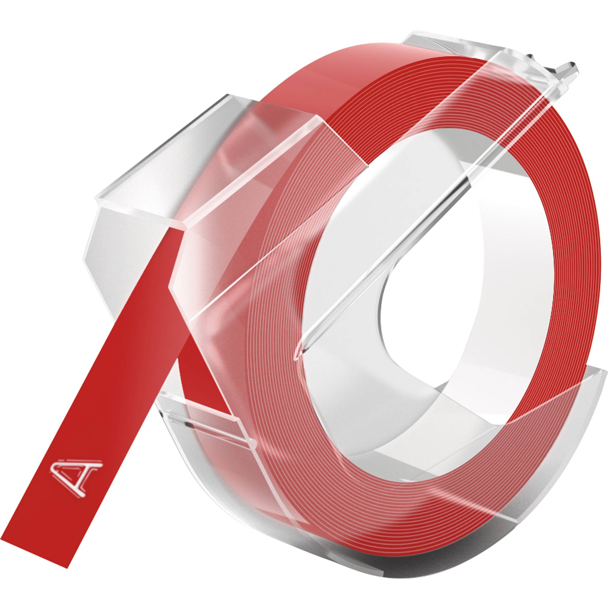 DYMO 3D Vinyl Bandfarbe: Rot Schriftfarbe: Weiß 9 mm 3 m 520102