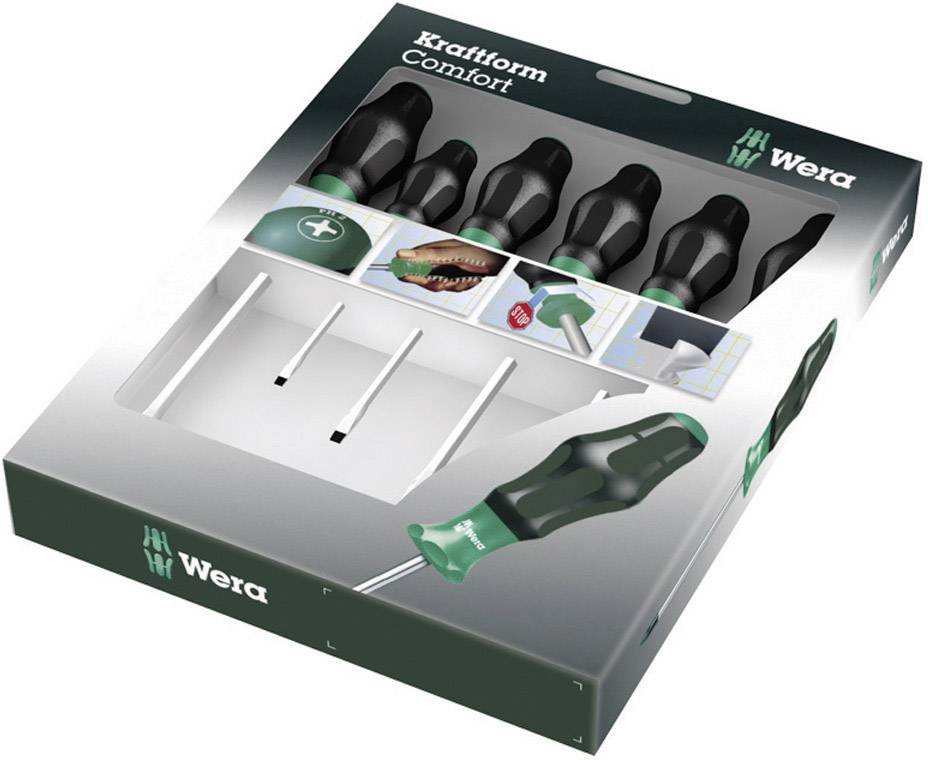Wera 1334 SK/6 Werkstatt Schraubendreher-Set 6teilig Schlitz, Kreuzschlitz Phillips