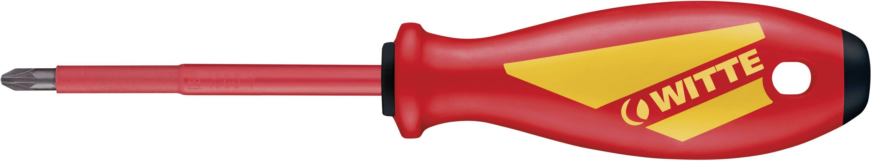 Witte Werkzeug 53720 VDE Kreuzschlitz-Schraubendreher PZ 0 Klingenlänge: 60 mm DIN EN 60900