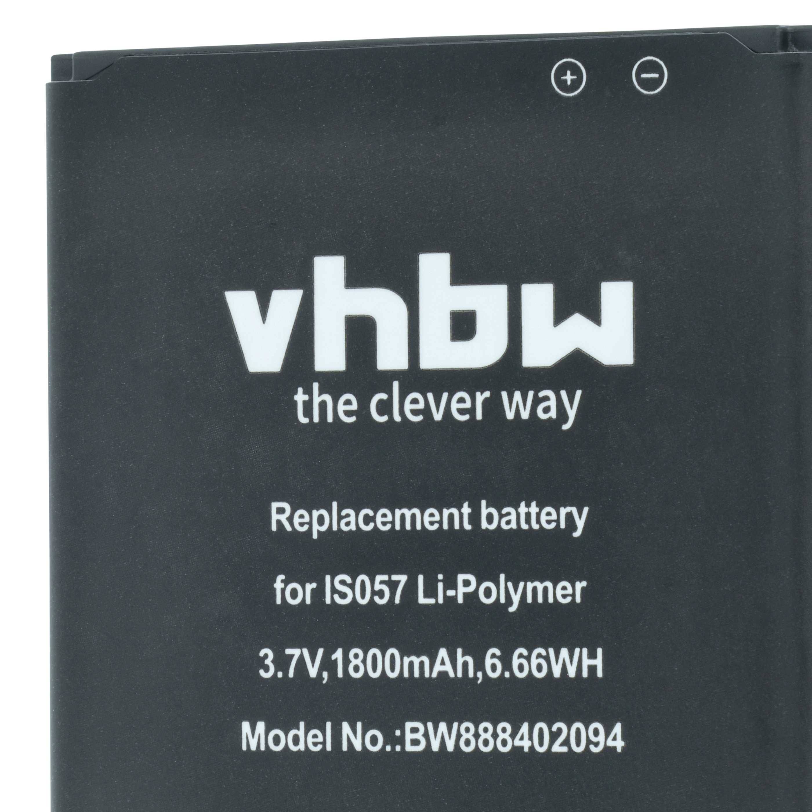 vhbw 5x Akku Ersatz für Pax IS057 | für Barcodescanner POS (1800 mAh, 3,7 V, Li-Polymer)
