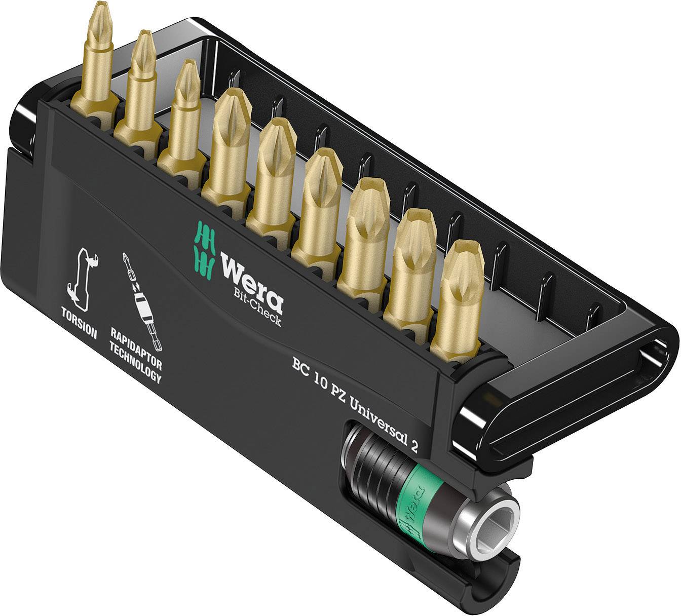 Wera 8655-9/TH 05056376001 Bit-Set 10teilig Kreuzschlitz Pozidriv Torsionszone