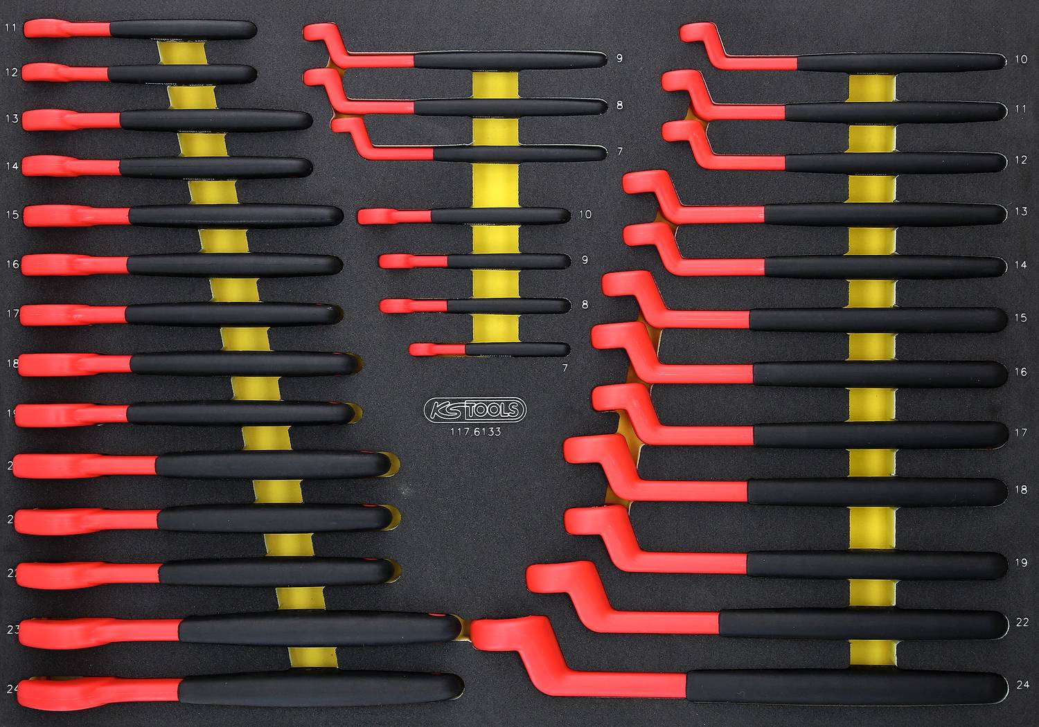 Isolierte Schlssel-Satz in Schaumstoffeinlage, 33-tlg