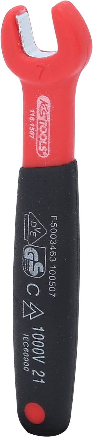 KS Tools 118.1507 Isolierter Maulschlüssel, 7 mm