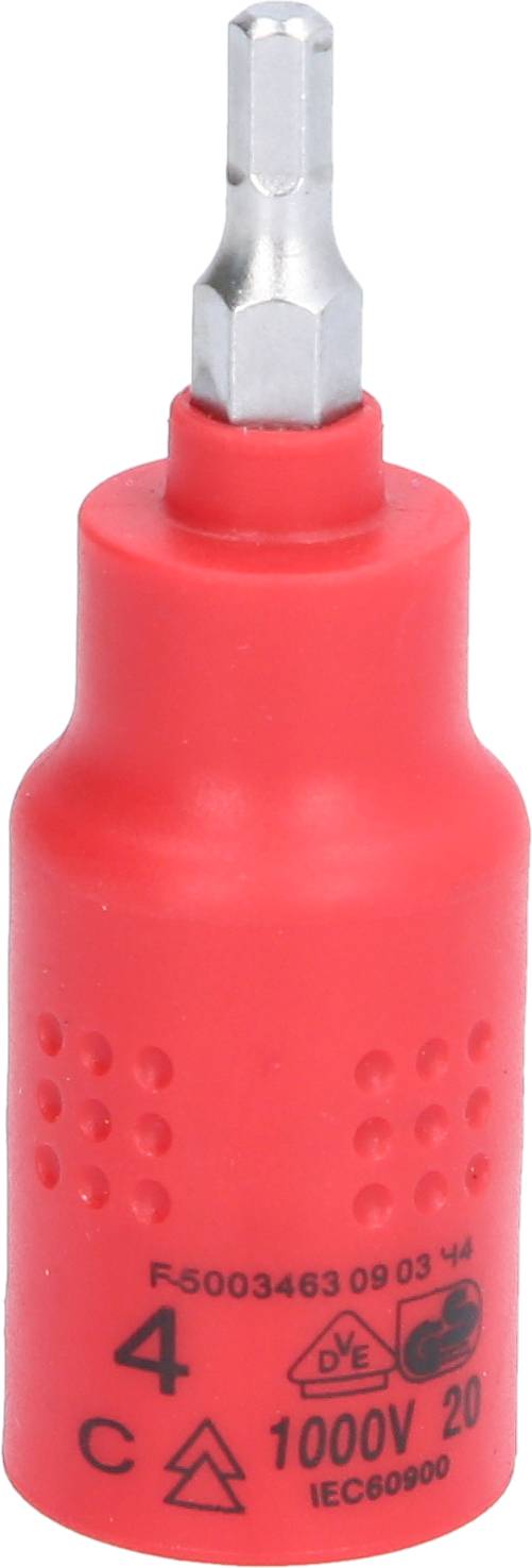 3/8" Isolierte Bit-Stecknuss Innensechskant, 4mm, 60mm lang