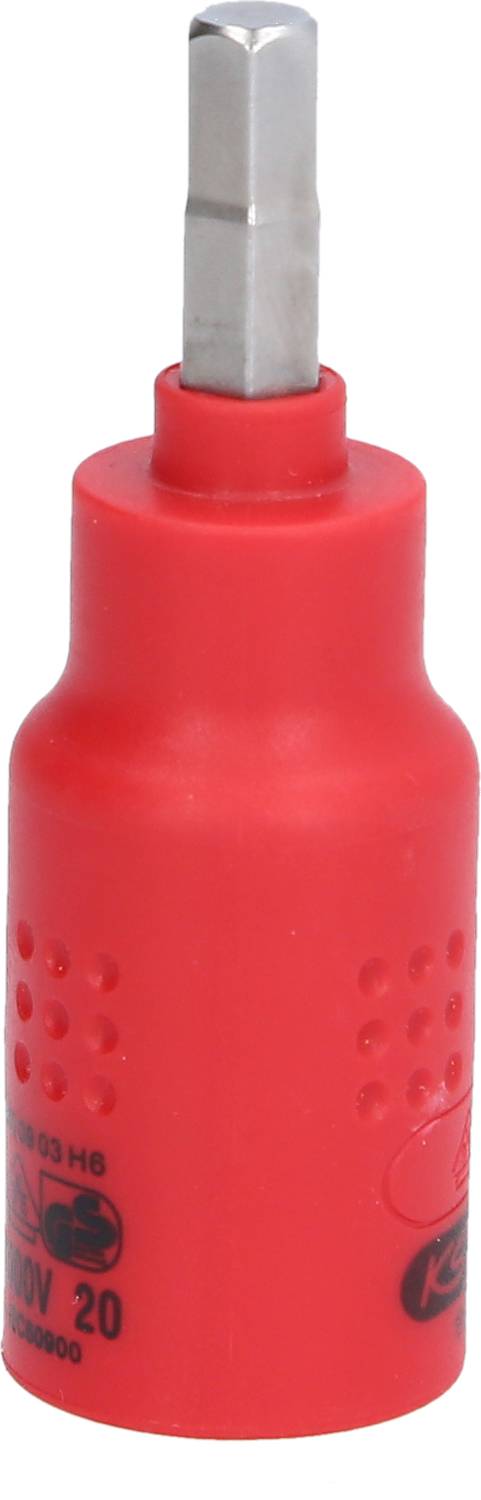 3/8" Isolierte Bit-Stecknuss Innensechskant, 6mm, 60mm lang