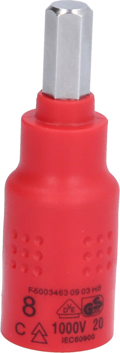 3/8" Isolierte Bit-Stecknuss Innensechskant, 8mm, 60mm lang