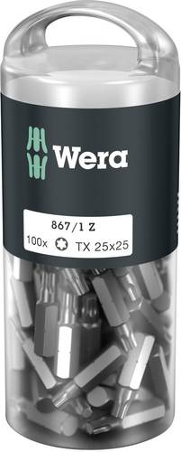 Wera 867/1 Z TORX® DIY 100 SiS 05072449001 Torx-Bit T 25 Werkzeugstahl legiert, zähhart D 6.3 100St.