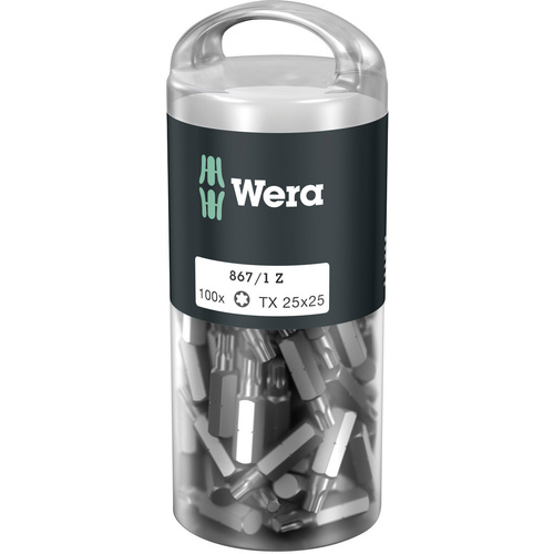 Wera 867/1 Z TORX® DIY 100 SiS 05072449001 Torx-Bit T 25 Werkzeugstahl legiert, zähhart D 6.3 100 S