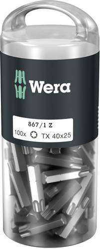 Wera 3566990 867/1 Z TORX® DIY 100 SiS Torx-Bit Antrieb: 1/4 (6.3 mm) Abtrieb: TX TX 40 25 mm