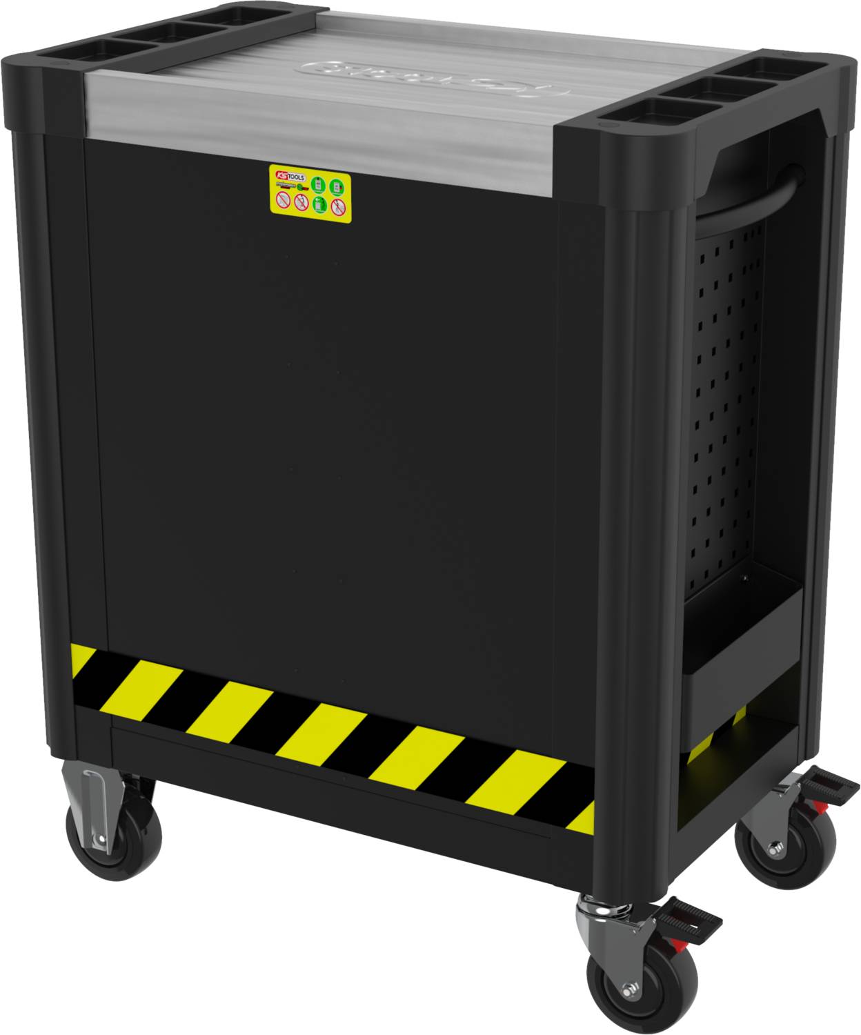 PERFORMANCEplus e10 SCHWARZ/ROT Werkstattwagen mit 7 Schubladen