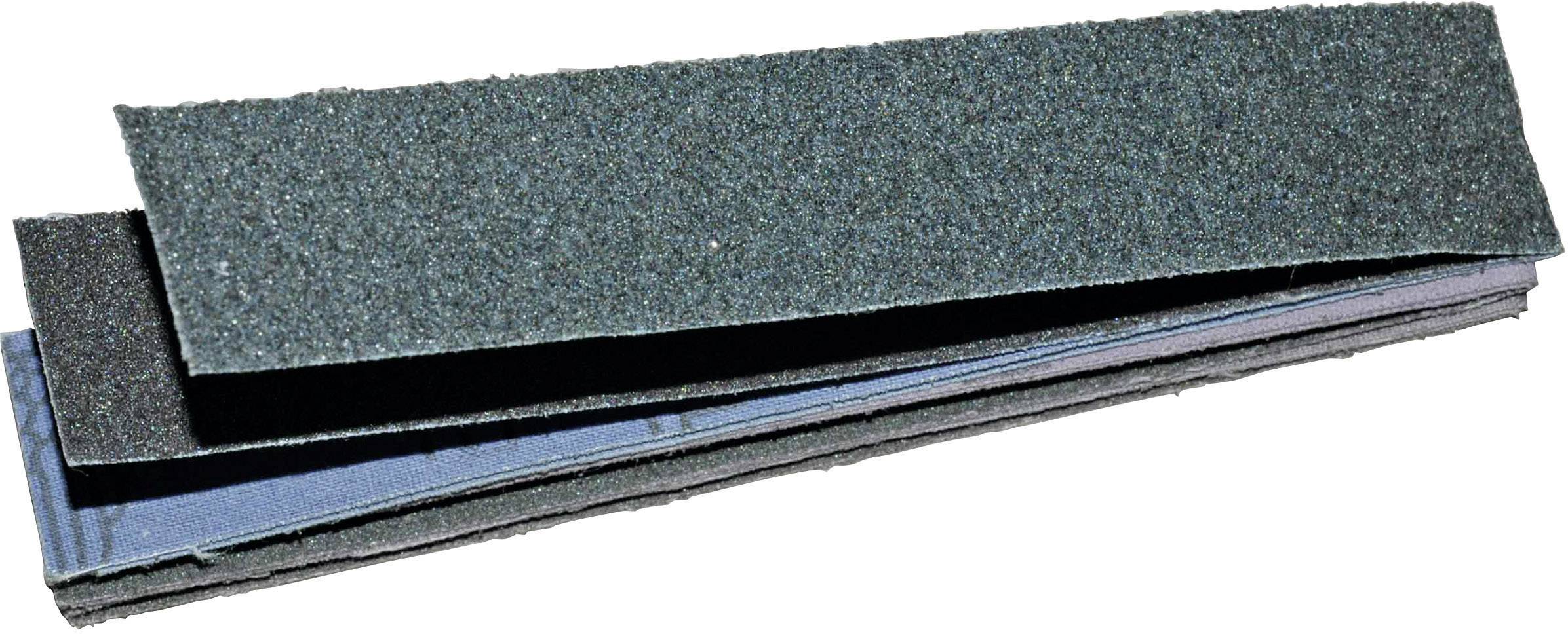 RONA 450812 Schleifpapier für Schmirgelfeile Körnung (num) 80, 120, 180, 240 (L x B) 127 mm x 8 mm 1 Set