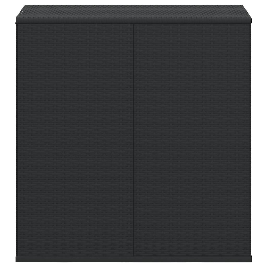 vidaXL Garten-Kissenbox PE Rattan 100x49x103,5 cm Schwarz
